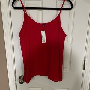 Red Silky Tank Top